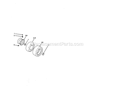 Part Location Diagram of 106108X598 Craftsman Rear Rim