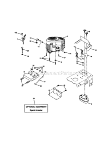Page E Diagram and Parts List for 917272190  Craftsman Lawn Tractor