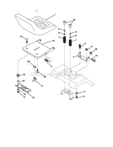 Page H Diagram and Parts List for 917272190  Craftsman Lawn Tractor