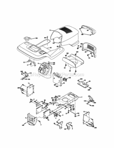 Page B Diagram and Parts List for 917272200  Craftsman Lawn Tractor
