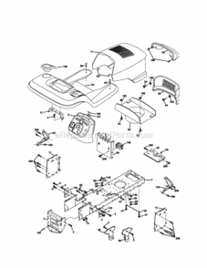 Page B Diagram and Parts List for 917272201  Craftsman Lawn Tractor
