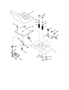 Page F Diagram and Parts List for 917272201  Craftsman Lawn Tractor
