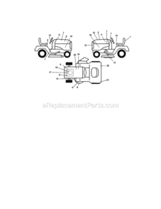 Page G Diagram and Parts List for 917272231  Craftsman Lawn Tractor