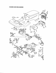 Page B Diagram and Parts List for 917272232  Craftsman Lawn Tractor