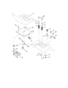 Page G Diagram and Parts List for 917272233  Craftsman Lawn Tractor