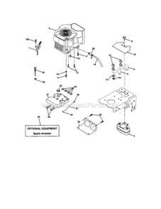 Page E Diagram and Parts List for 917272234  Craftsman Lawn Tractor