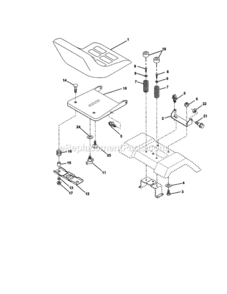 Page F Diagram and Parts List for 917272240  Craftsman Lawn Tractor