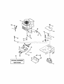 Page E Diagram and Parts List for 917272243  Craftsman Lawn Tractor