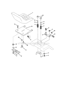 Page F Diagram and Parts List for 917272244  Craftsman Lawn Tractor