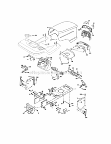 Page B Diagram and Parts List for 917272260  Craftsman Lawn Tractor