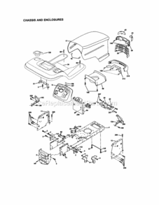 Page B Diagram and Parts List for 917272261  Craftsman Lawn Tractor