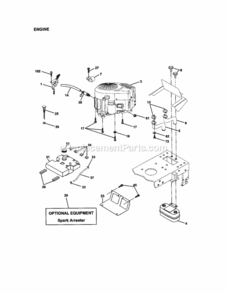 Page E Diagram and Parts List for 917272261  Craftsman Lawn Tractor