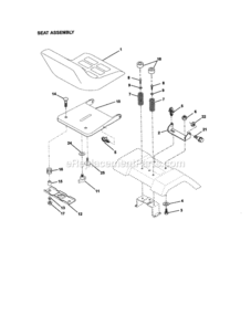 Page F Diagram and Parts List for 917272261  Craftsman Lawn Tractor