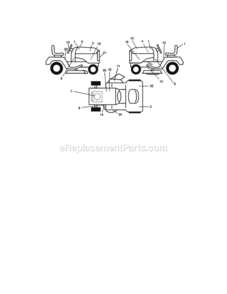 Page G Diagram and Parts List for 917272281  Craftsman Lawn Tractor