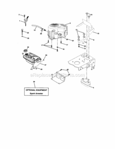 Page E Diagram and Parts List for 917272282  Craftsman Lawn Tractor