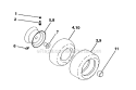 Wheels  Tires Diagram and Parts List for 917272350  Craftsman Lawn Tractor