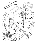 Ground Drive Diagram and Parts List for 917272352  Craftsman Lawn Tractor