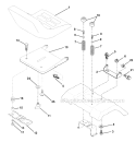 Seat Assembly Diagram and Parts List for 917272420  Craftsman Lawn Tractor