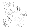 Seat_Assembly Diagram and Parts List for 917272442  Craftsman Lawn Mower