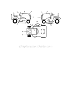 Page G Diagram and Parts List for 917272452  Craftsman Lawn Tractor