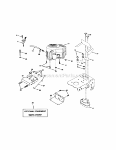 Page E Diagram and Parts List for 917272463  Craftsman Lawn Tractor