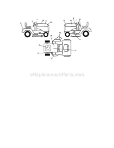 Page G Diagram and Parts List for 917272463  Craftsman Lawn Tractor
