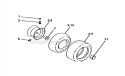 Wheels And Tires Diagram and Parts List for 917272673  Craftsman Lawn Tractor