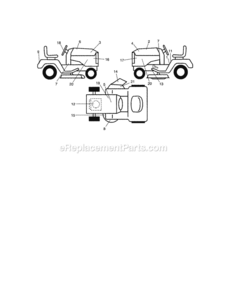 Page G Diagram and Parts List for 917272851  Craftsman Lawn Tractor
