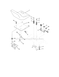 Page F Diagram and Parts List for 917272860  Craftsman Lawn Tractor