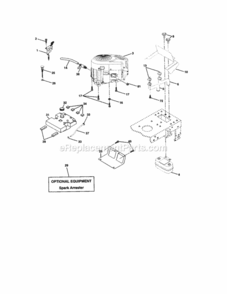 Page E Diagram and Parts List for 917272912  Craftsman Lawn Tractor