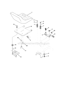 Page G Diagram and Parts List for 917272912  Craftsman Lawn Tractor