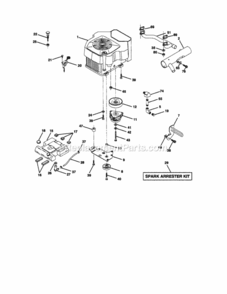 Page E Diagram and Parts List for 917272951  Craftsman Lawn Tractor