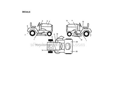 Page G Diagram and Parts List for 917272952  Craftsman Lawn Tractor