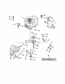 Page E Diagram and Parts List for 917272961  Craftsman Lawn Tractor