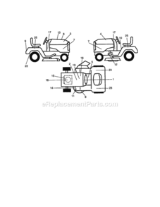 Page G Diagram and Parts List for 917272962  Craftsman Lawn Tractor