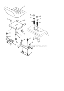 Page F Diagram and Parts List for 917273011  Craftsman Lawn Tractor