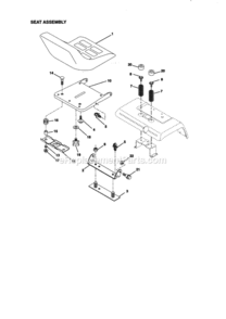 Page F Diagram and Parts List for 917273012  Craftsman Lawn Tractor