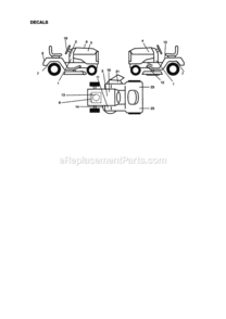 Page G Diagram and Parts List for 917273012  Craftsman Lawn Tractor