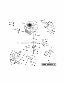 Page E Diagram and Parts List for 917273013  Craftsman Lawn Tractor