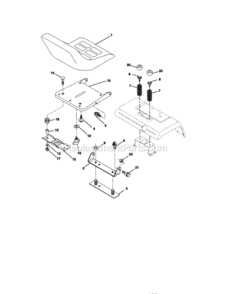 Page F Diagram and Parts List for 917273014  Craftsman Lawn Tractor