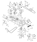 Mower Deck Diagram and Parts List for 917273023  Craftsman Lawn Tractor