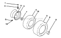 Wheels  Tires Diagram and Parts List for 917273023  Craftsman Lawn Tractor