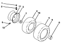 Wheels And Tires Diagram and Parts List for 917273031  Craftsman Lawn Tractor