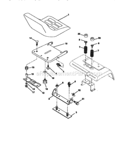 Page F Diagram and Parts List for 917273041  Craftsman Lawn Tractor