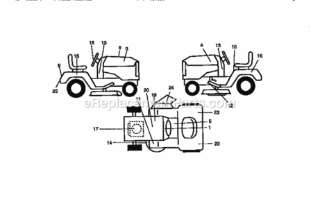 Page G Diagram and Parts List for 917273041  Craftsman Lawn Tractor