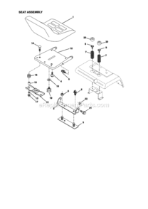 Page F Diagram and Parts List for 917273042  Craftsman Lawn Tractor