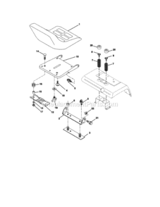 Page F Diagram and Parts List for 917273060  Craftsman Lawn Tractor