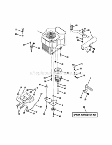 Page E Diagram and Parts List for 917273064  Craftsman Lawn Tractor
