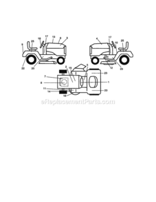 Page J Diagram and Parts List for 917273080  Craftsman Lawn Tractor