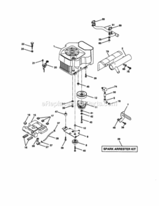 Page H Diagram and Parts List for 917273090  Craftsman Lawn Tractor